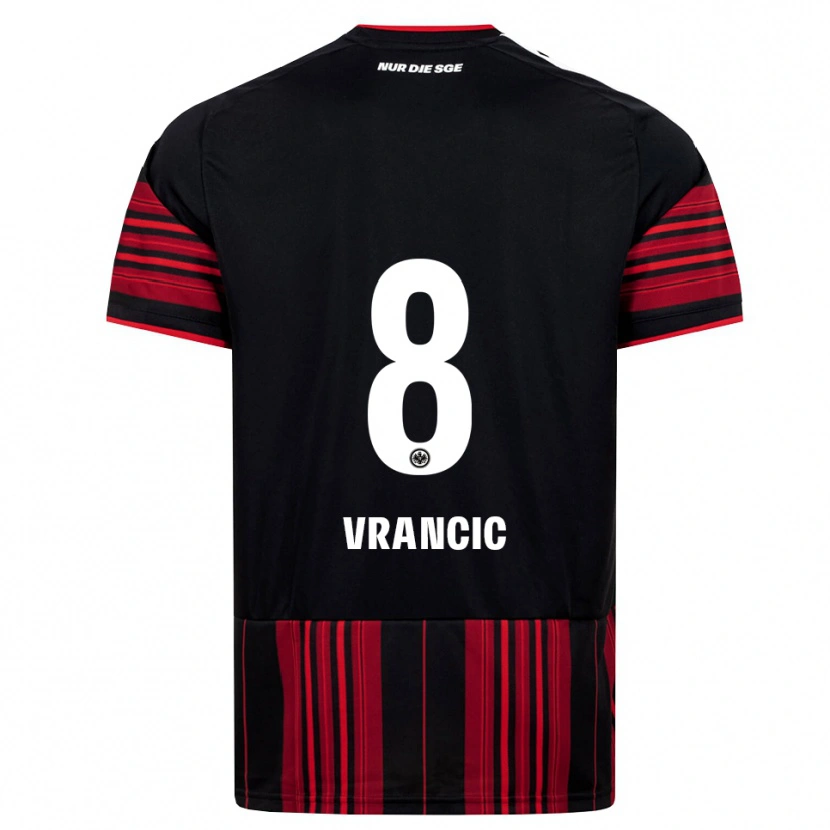 Danxen Women Mario Vrancic #8 Black Red White Home Jersey 2026/27 T-Shirt