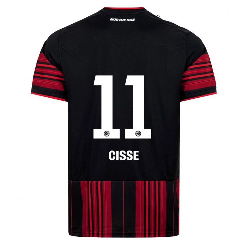 Danxen Women Cherif Cisse #11 Black Red White Home Jersey 2026/27 T-Shirt