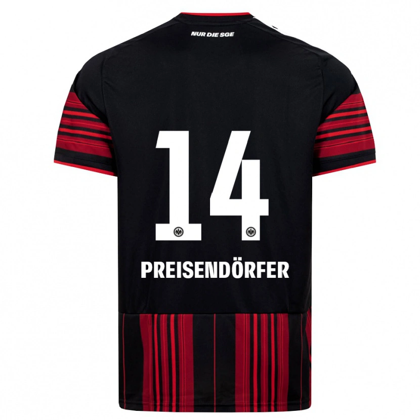 Danxen Women Constantin Preisendörfer #14 Black Red White Home Jersey 2026/27 T-Shirt