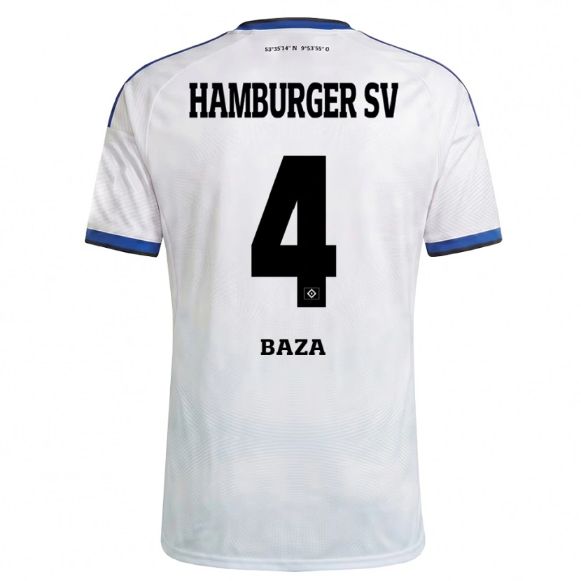 Danxen Women Mikael Baza #4 White Black Blue Home Jersey 2026/27 T-Shirt