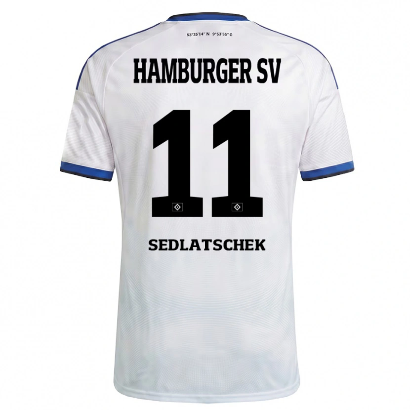 Danxen Women Thierry Sedlatschek #11 White Black Blue Home Jersey 2026/27 T-Shirt