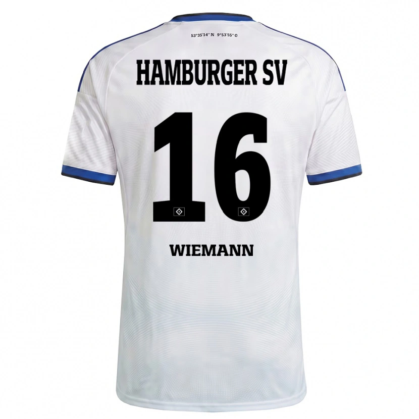 Danxen Women Lasse Wiemann #16 White Black Blue Home Jersey 2026/27 T-Shirt