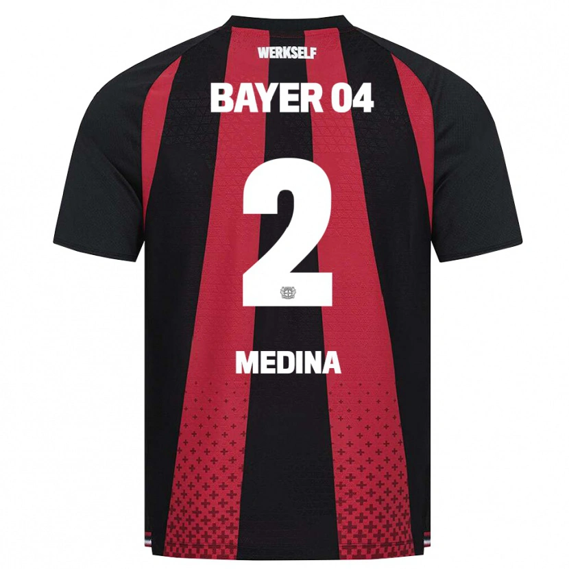 Danxen Women Facundo Medina #2 Black White Red Home Jersey 2026/27 T-Shirt