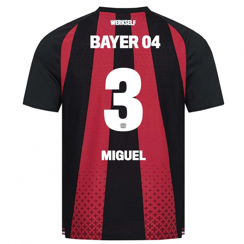 Danxen Women Miguel Gutiérrez #3 Black White Red Home Jersey 2026/27 T-Shirt