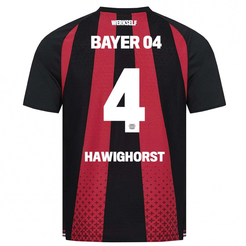 Danxen Women Ben Hawighorst #4 Black White Red Home Jersey 2026/27 T-Shirt