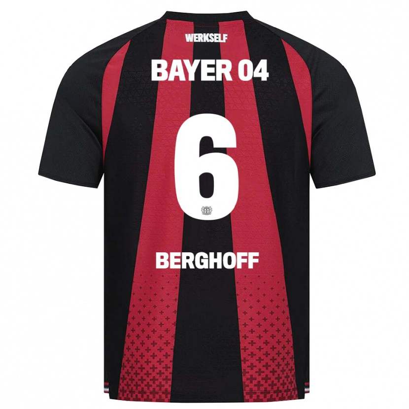 Danxen Women Jonah Berghoff #6 Black White Red Home Jersey 2026/27 T-Shirt