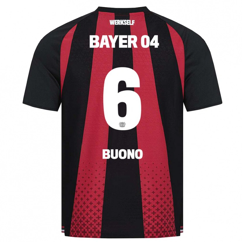 Danxen Women Francesco Buono #6 Black White Red Home Jersey 2026/27 T-Shirt