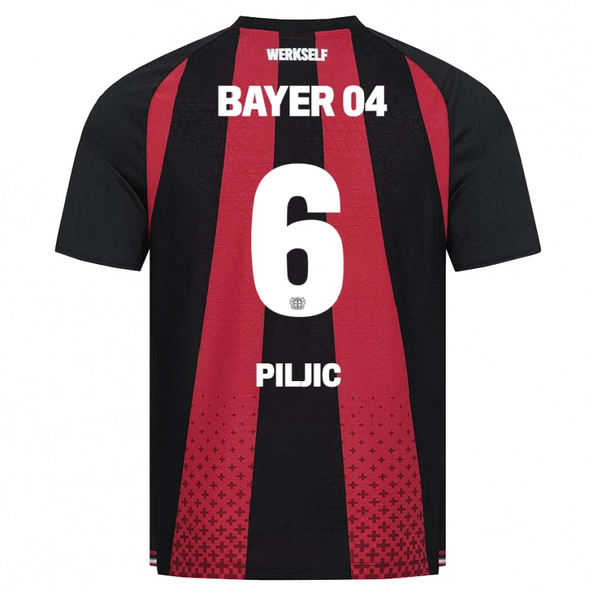 Danxen Women Katharina Piljic #6 Black White Red Home Jersey 2026/27 T-Shirt