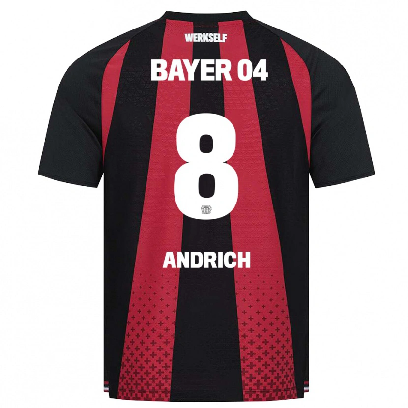 Danxen Women Robert Andrich #8 Black White Red Home Jersey 2026/27 T-Shirt