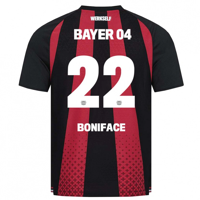 Danxen Women Victor Boniface #22 Black White Red Home Jersey 2026/27 T-Shirt