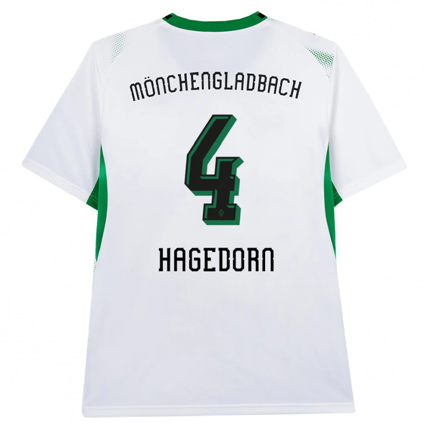 Danxen Women Niels Hagedorn #4 White Black Green Home Jersey 2026/27 T-Shirt