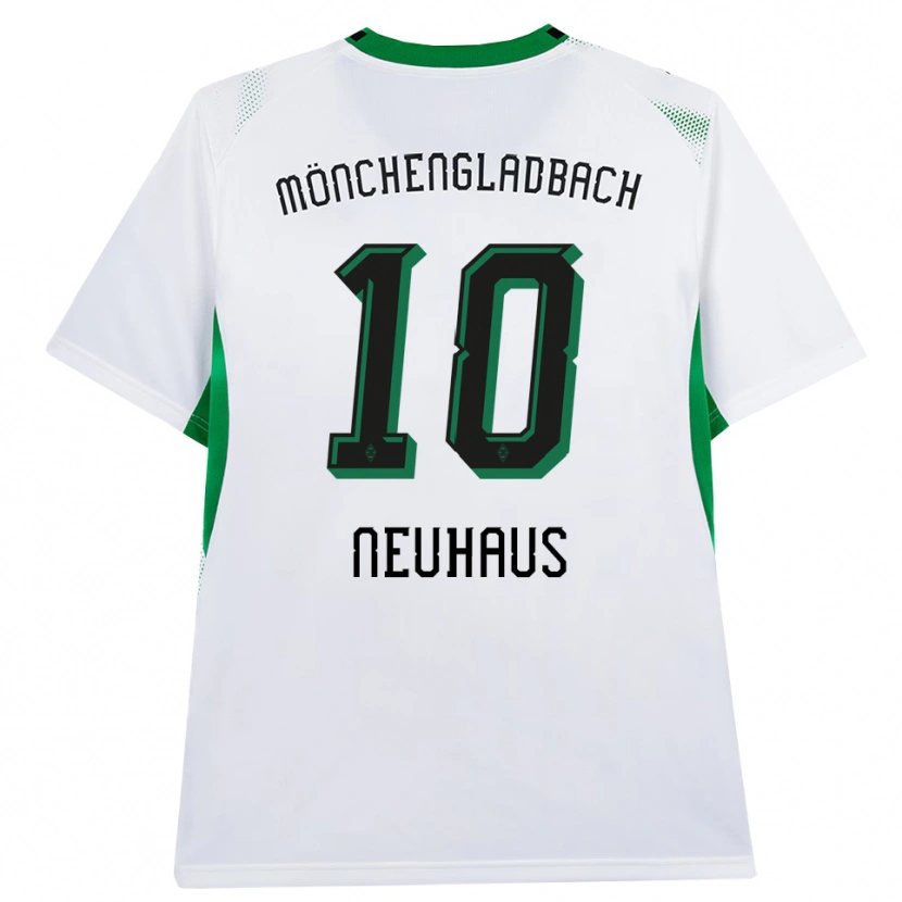 Danxen Women Florian Neuhaus #10 White Black Green Home Jersey 2026/27 T-Shirt