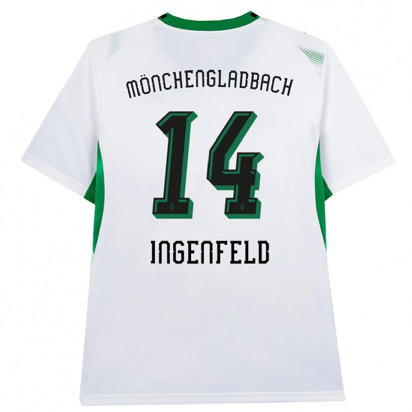 Danxen Women Paul Ingenfeld #14 White Black Green Home Jersey 2026/27 T-Shirt