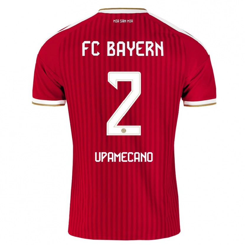 Danxen Women Dayot Upamecano #2 Red White Blue Home Jersey 2026/27 T-Shirt