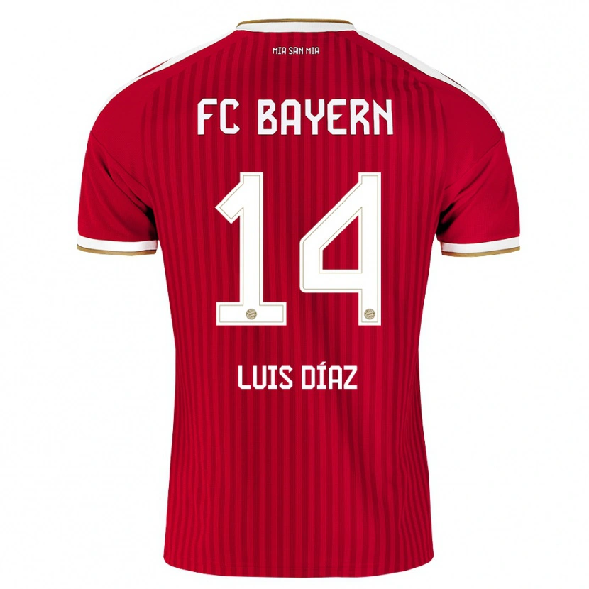 Danxen Women Luis Díaz #14 Red White Blue Home Jersey 2026/27 T-Shirt