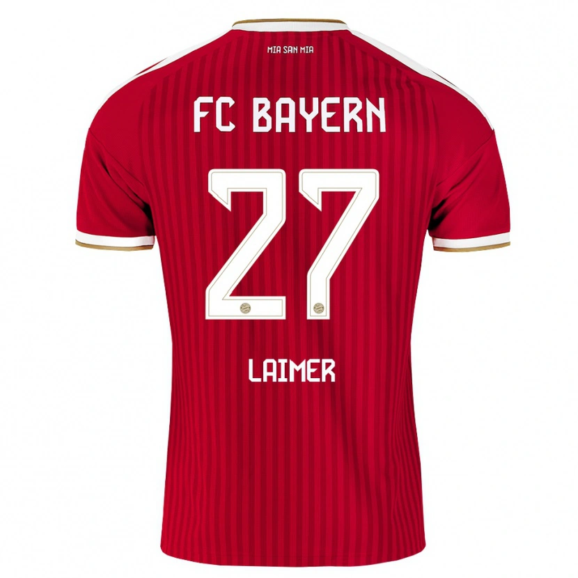 Danxen Women Konrad Laimer #27 Red White Blue Home Jersey 2026/27 T-Shirt