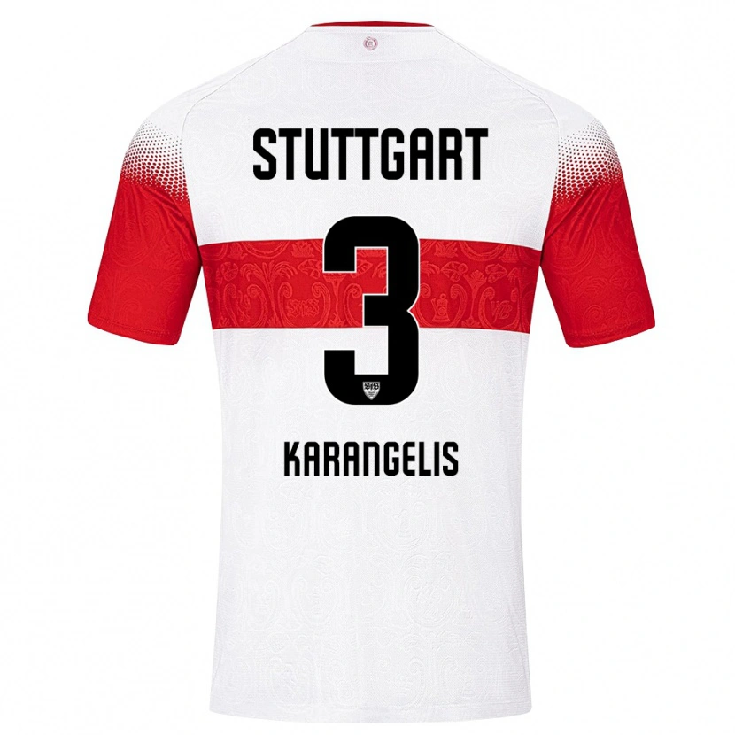 Danxen Women Konstantinos Karangelis #3 White Red Yellow Home Jersey 2026/27 T-Shirt