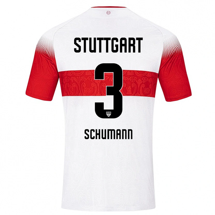 Danxen Women Frederik Schumann #3 White Red Yellow Home Jersey 2026/27 T-Shirt