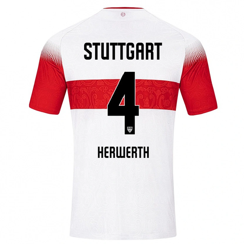 Danxen Women Maximilian Herwerth #4 White Red Yellow Home Jersey 2026/27 T-Shirt