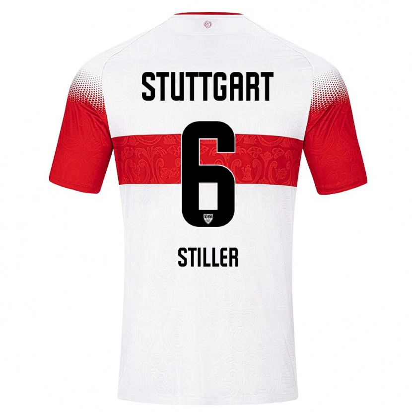 Danxen Women Angelo Stiller #6 White Red Yellow Home Jersey 2026/27 T-Shirt
