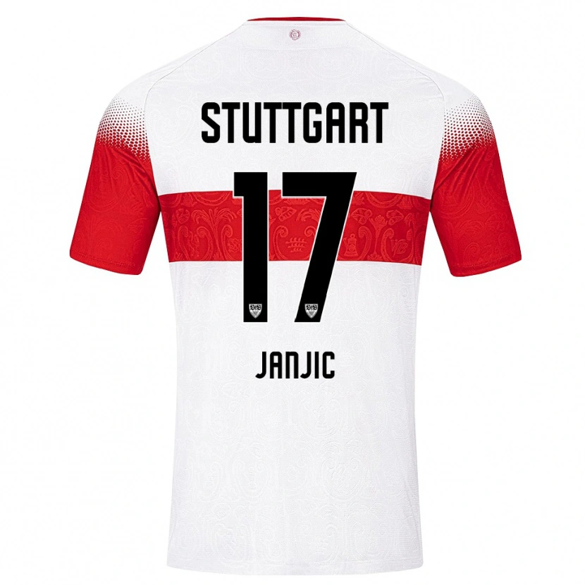 Danxen Women Antonijo Janjic #17 White Red Yellow Home Jersey 2026/27 T-Shirt