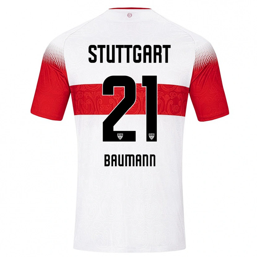 Danxen Women Katharina Baumann #21 White Red Yellow Home Jersey 2026/27 T-Shirt