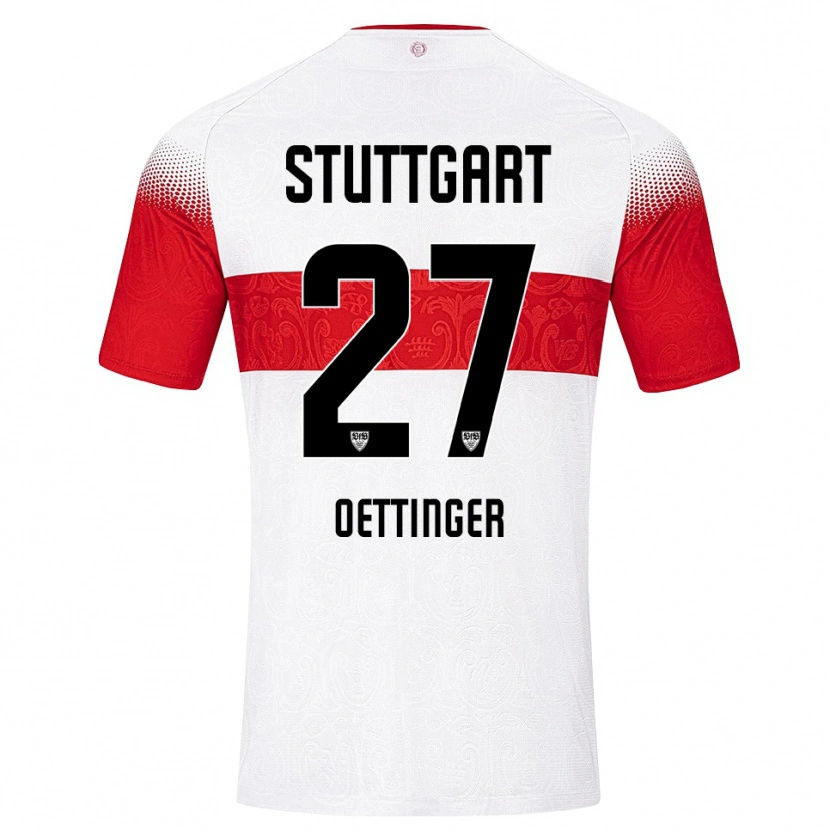 Danxen Women Jannik Oettinger #27 White Red Yellow Home Jersey 2026/27 T-Shirt