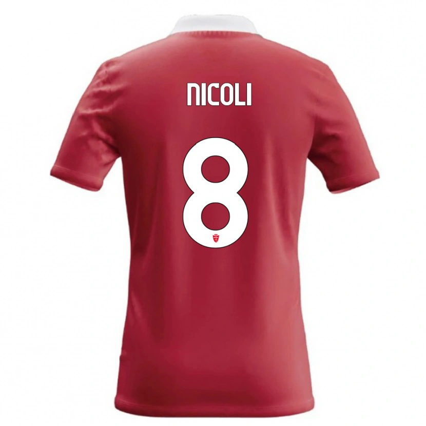 Danxen Women Andrea Nicoli #8 Red White Home Jersey 2026/27 T-Shirt