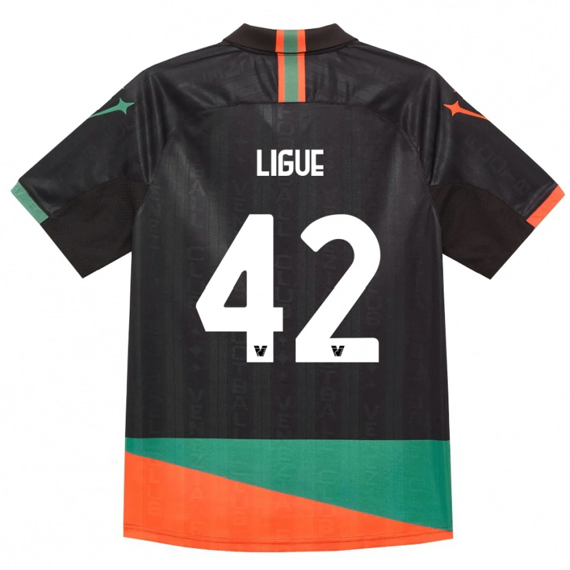 Danxen Women Junior Ligue #42 Black Orange Green Home Jersey 2026/27 T-Shirt