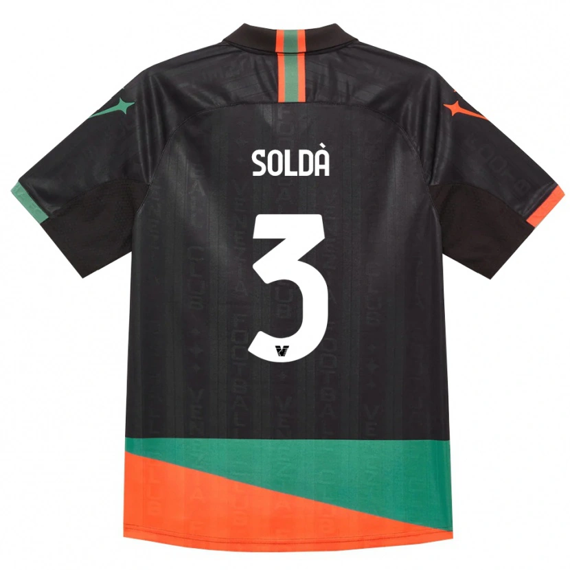 Danxen Women Mohamed Soldà #3 Black Orange Green Home Jersey 2026/27 T-Shirt