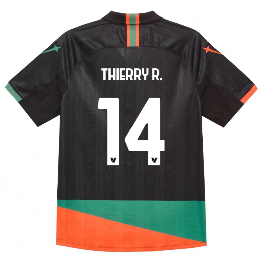Danxen Women Thierry Correia #14 Black Orange Green Home Jersey 2026/27 T-Shirt