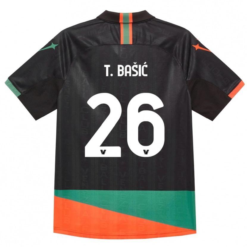 Danxen Women Toma Bašić #26 Black Orange Green Home Jersey 2026/27 T-Shirt