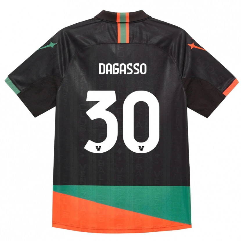 Danxen Women Matteo Dagasso #30 Black Orange Green Home Jersey 2026/27 T-Shirt