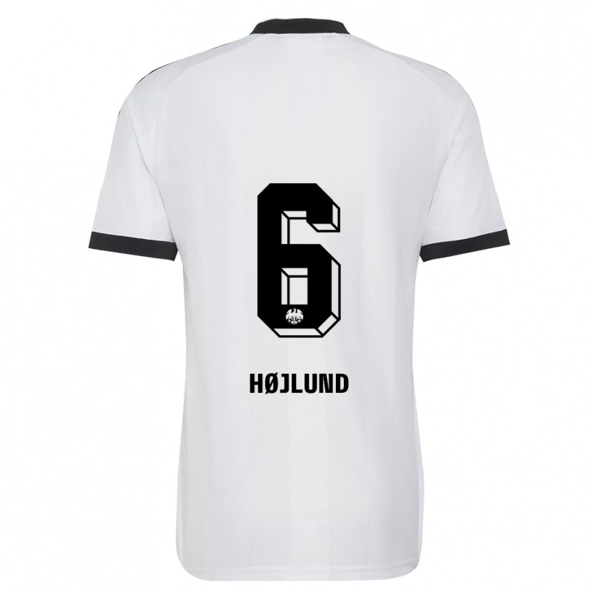 Danxen Women Oscar Højlund #6 Black White Away Jersey 2026/27 T-Shirt