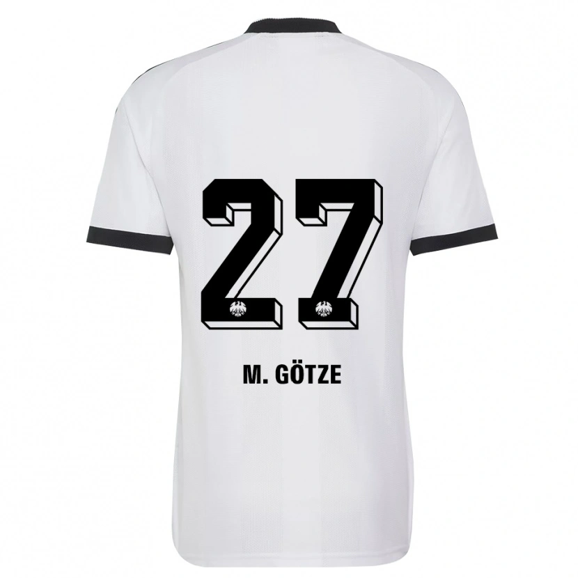 Danxen Women Mario Götze #27 Black White Away Jersey 2026/27 T-Shirt