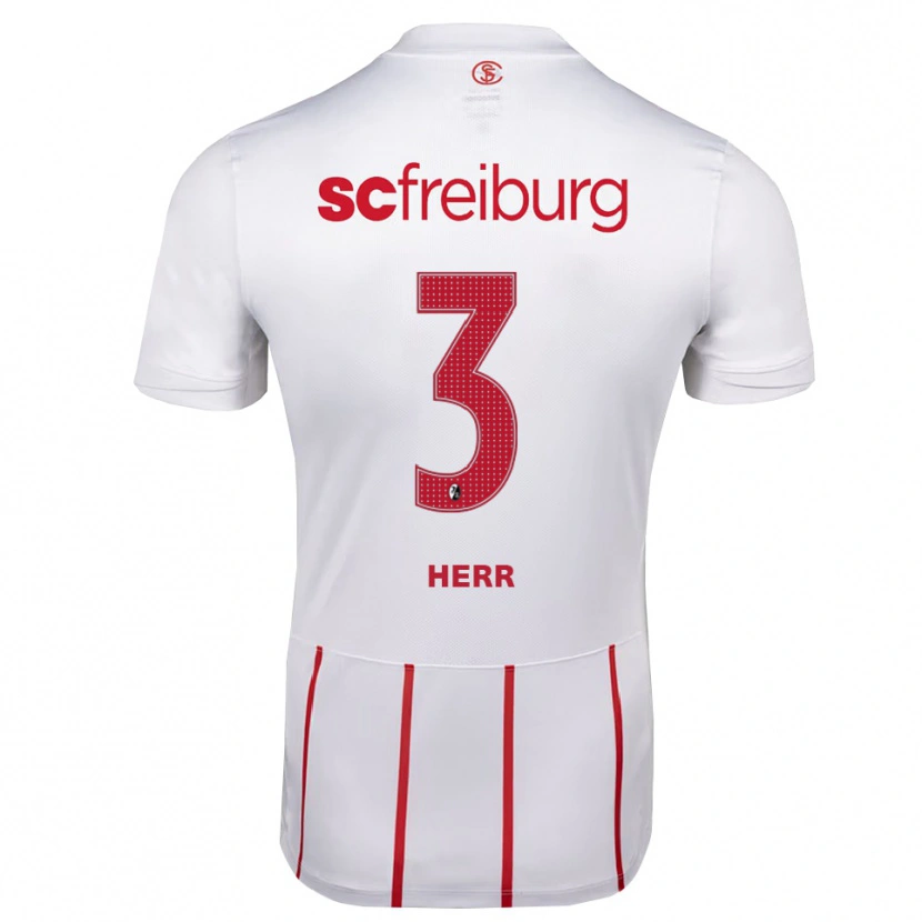 Danxen Women Ben Herr #3 White Red Yellow Away Jersey 2026/27 T-Shirt