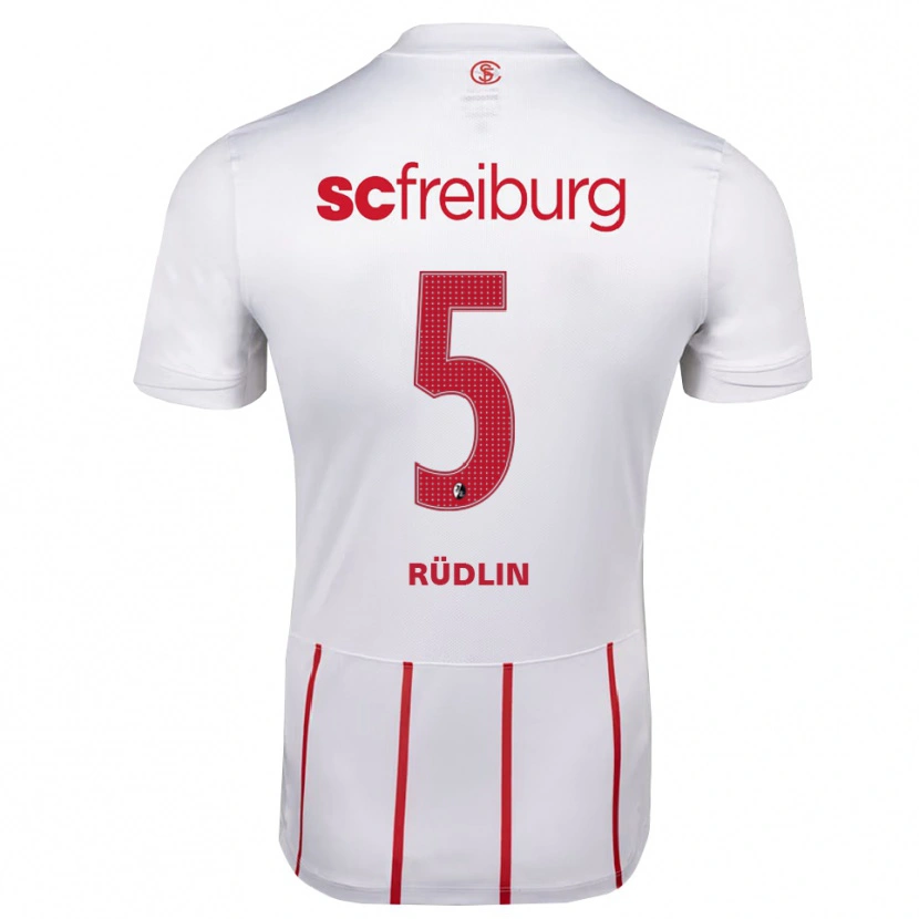 Danxen Women Fabian Rüdlin #5 White Red Yellow Away Jersey 2026/27 T-Shirt