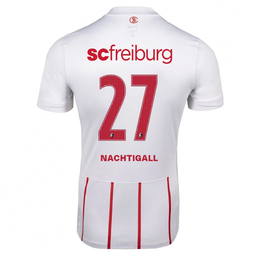 Danxen Women Sophie Nachtigall #27 White Red Yellow Away Jersey 2026/27 T-Shirt