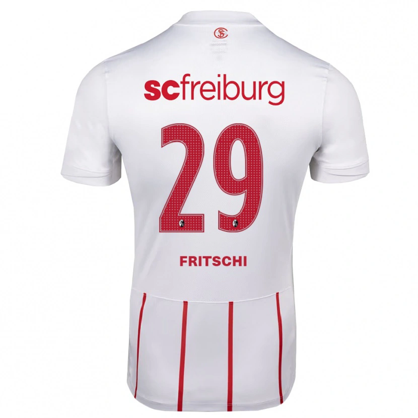 Danxen Women Paulo Fritschi #29 White Red Yellow Away Jersey 2026/27 T-Shirt