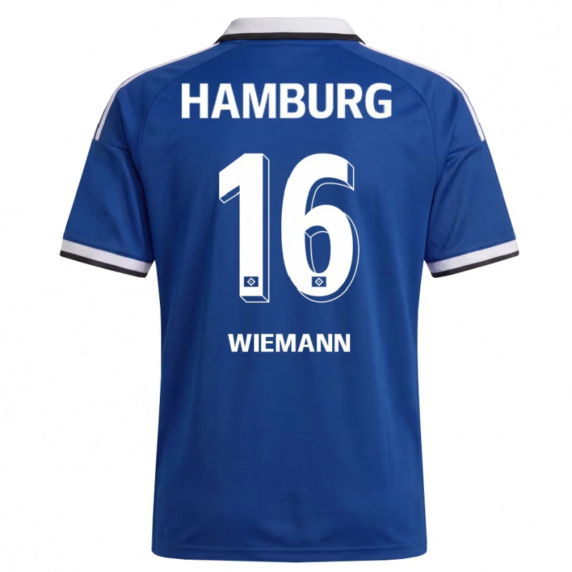 Danxen Women Lasse Wiemann #16 White Blue Away Jersey 2026/27 T-Shirt