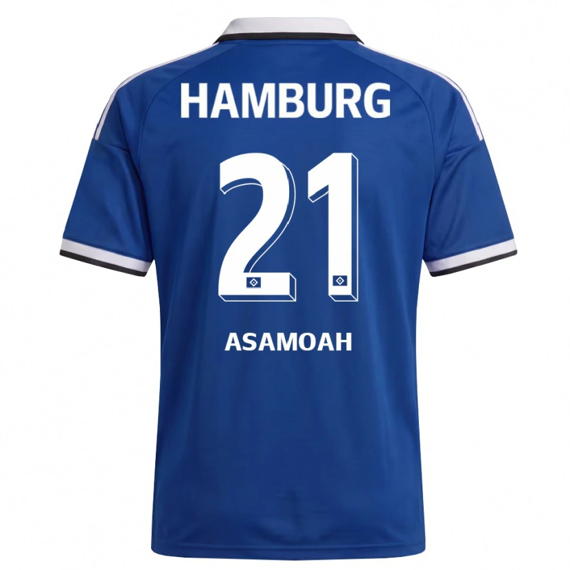 Danxen Women Justin Asamoah #21 White Blue Away Jersey 2026/27 T-Shirt