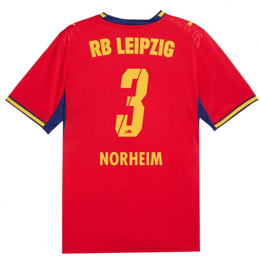 Danxen Women Andrea Norheim #3 Red Yellow Royal Blue Away Jersey 2026/27 T-Shirt