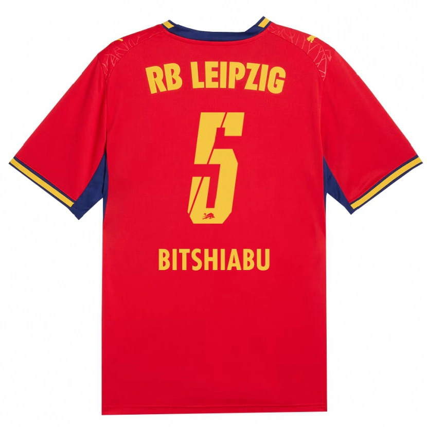 Danxen Women El Chadaille Bitshiabu #5 Red Yellow Royal Blue Away Jersey 2026/27 T-Shirt