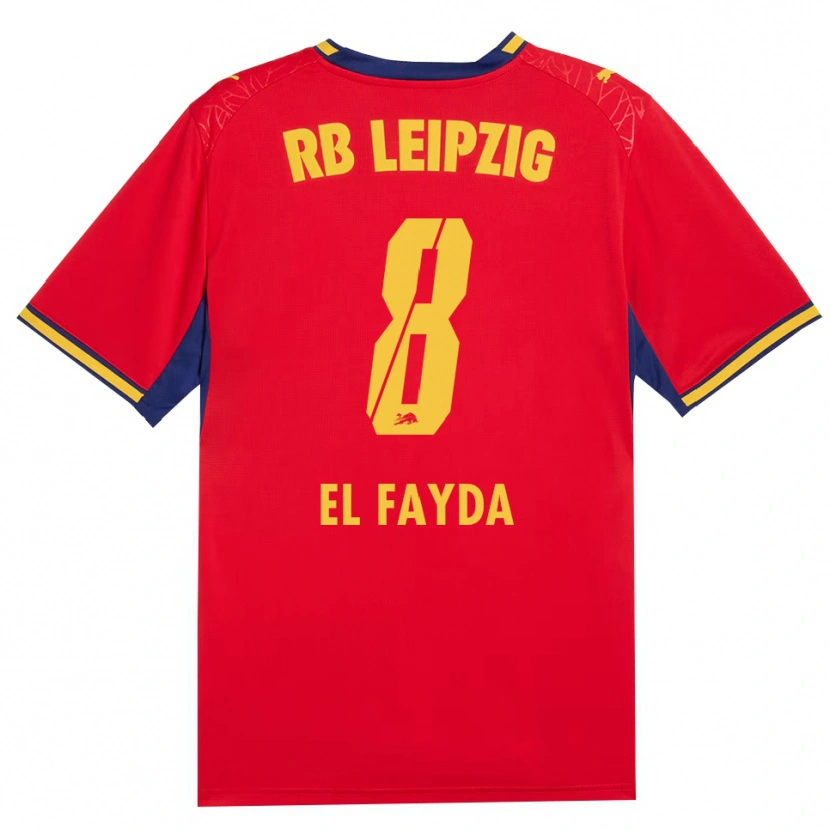 Danxen Women Damin El Fayda #8 Red Yellow Royal Blue Away Jersey 2026/27 T-Shirt
