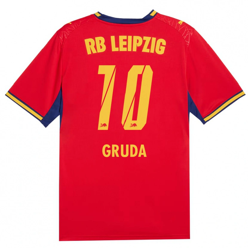 Danxen Women Brajan Gruda #10 Red Yellow Royal Blue Away Jersey 2026/27 T-Shirt