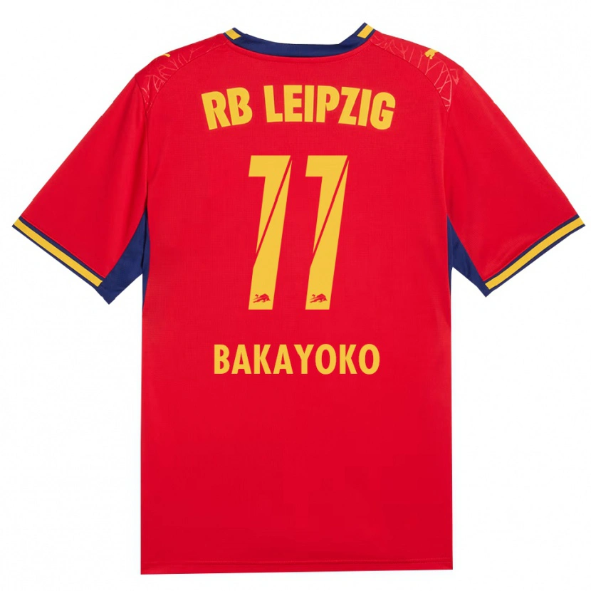 Danxen Women Johan Bakayoko #11 Red Yellow Royal Blue Away Jersey 2026/27 T-Shirt