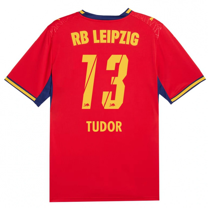 Danxen Women Aaron Tudor #13 Red Yellow Royal Blue Away Jersey 2026/27 T-Shirt