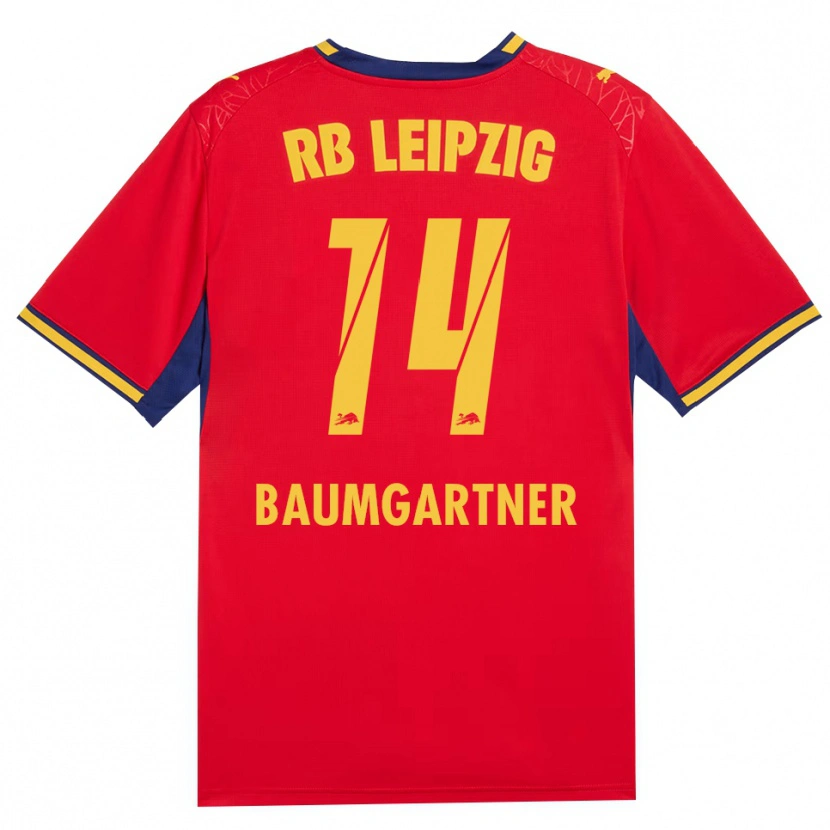 Danxen Women Christoph Baumgartner #14 Red Yellow Royal Blue Away Jersey 2026/27 T-Shirt