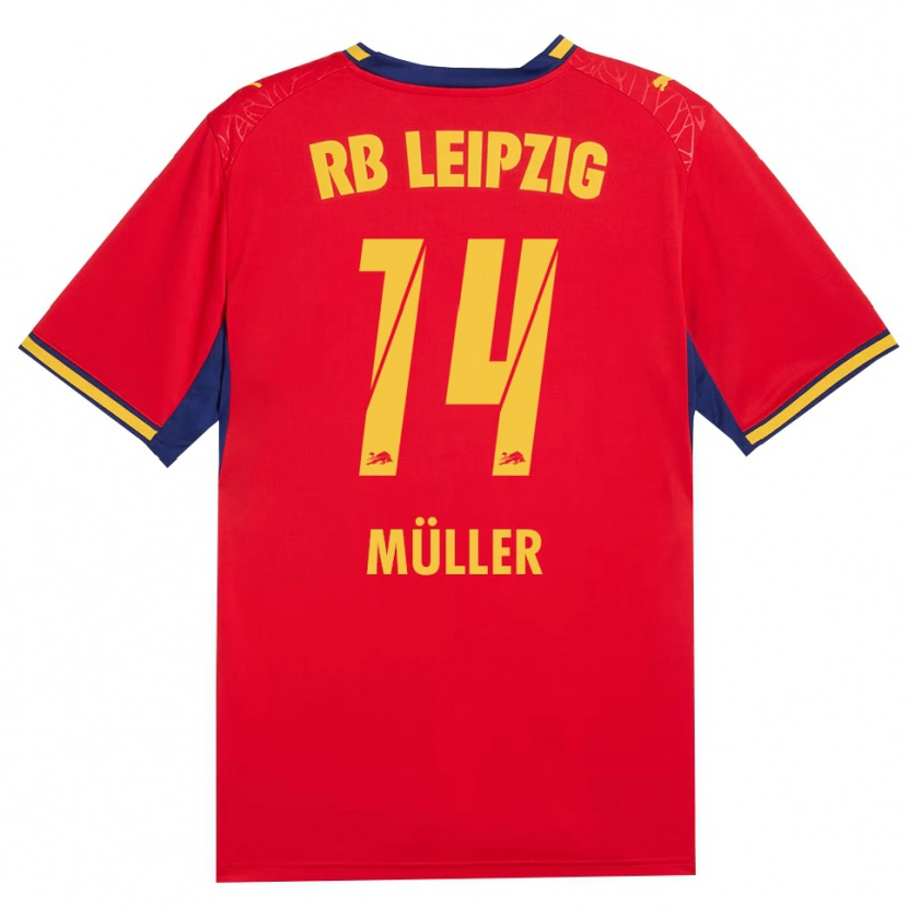 Danxen Women Hannes Müller #14 Red Yellow Royal Blue Away Jersey 2026/27 T-Shirt