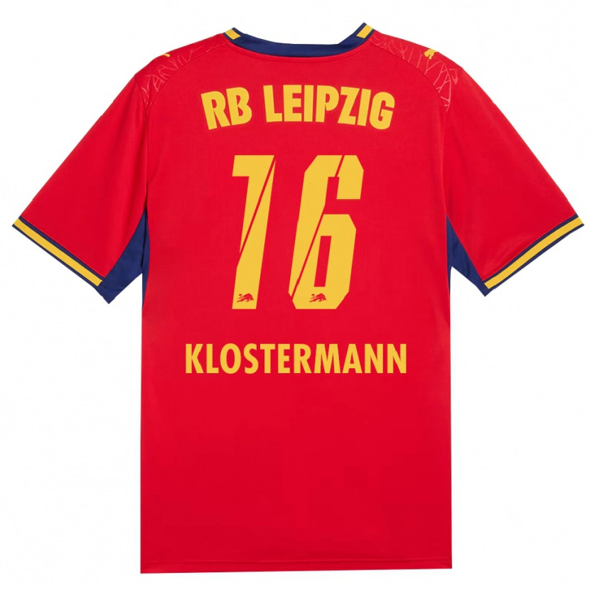 Danxen Women Lukas Klostermann #16 Red Yellow Royal Blue Away Jersey 2026/27 T-Shirt